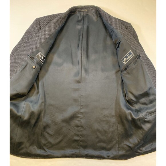 Paolo Vista Wool Blazer Mens 40R Tweed Micro Check Jacket Sportcoat - Picture 4 of 11